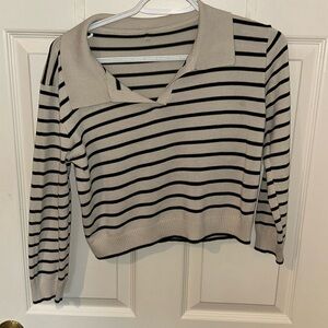 Collar cropped shirt